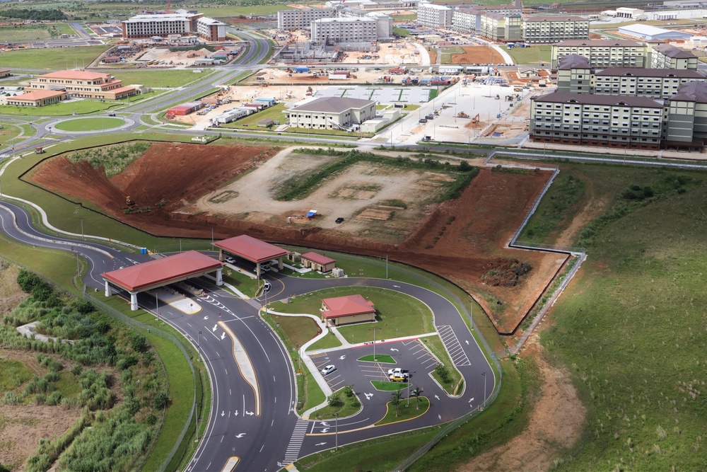 Marine Corps Base Camp Blaz Seen Under Construction in an Aerial Photo