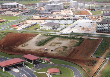 Marine Corps Base Camp Blaz Seen Under Construction in an Aerial Photo