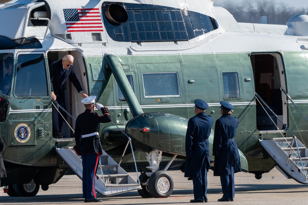 Biden’s final sendoff: A historic farewell at America’s Airfield