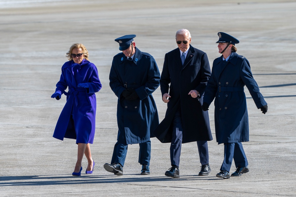 Biden’s final sendoff: A historic farewell at America’s Airfield