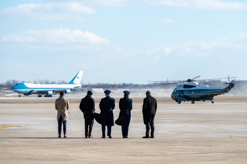 Biden’s final sendoff: A historic farewell at America’s Airfield