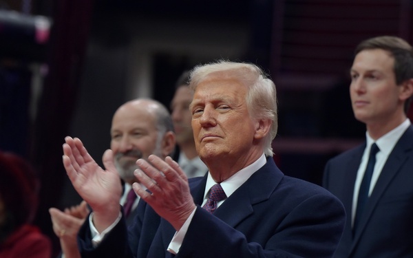 Service members participate in inaugural parade