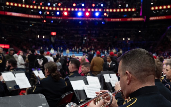 Service members participate in inaugural parade