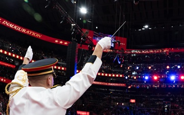 Service members participate in inaugural parade