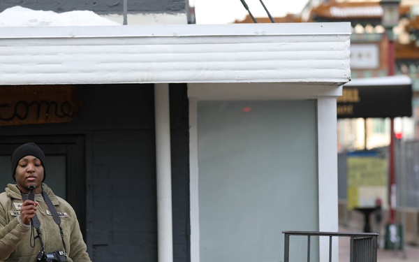District of Columbia National Guard Soldier Documents Guard Duties at Presidential Inauguration