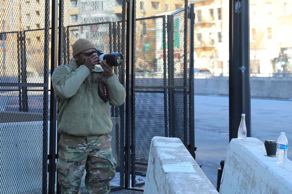 D.C. National Guard Soldier Photographs 60th Presidential Inauguration