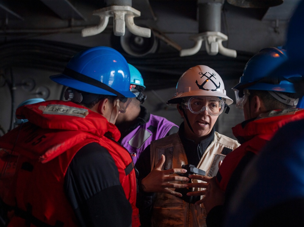 Nimitz Sailors Prepare for a Replenishment-at-Sea