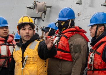 USS Howard  Conducts Man-Overboard Drill