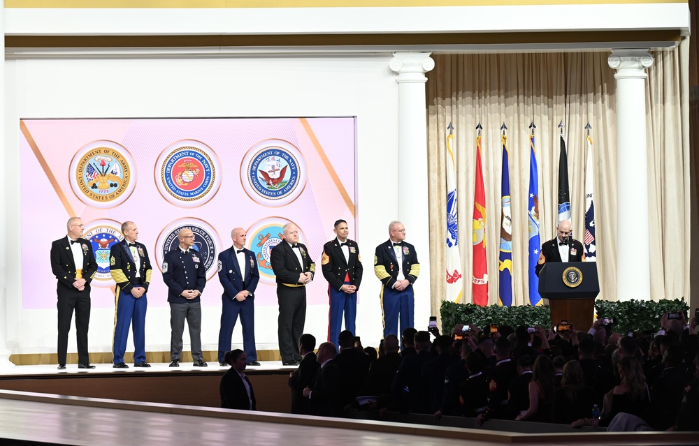 U.S. service members support Commander in Chief Ball