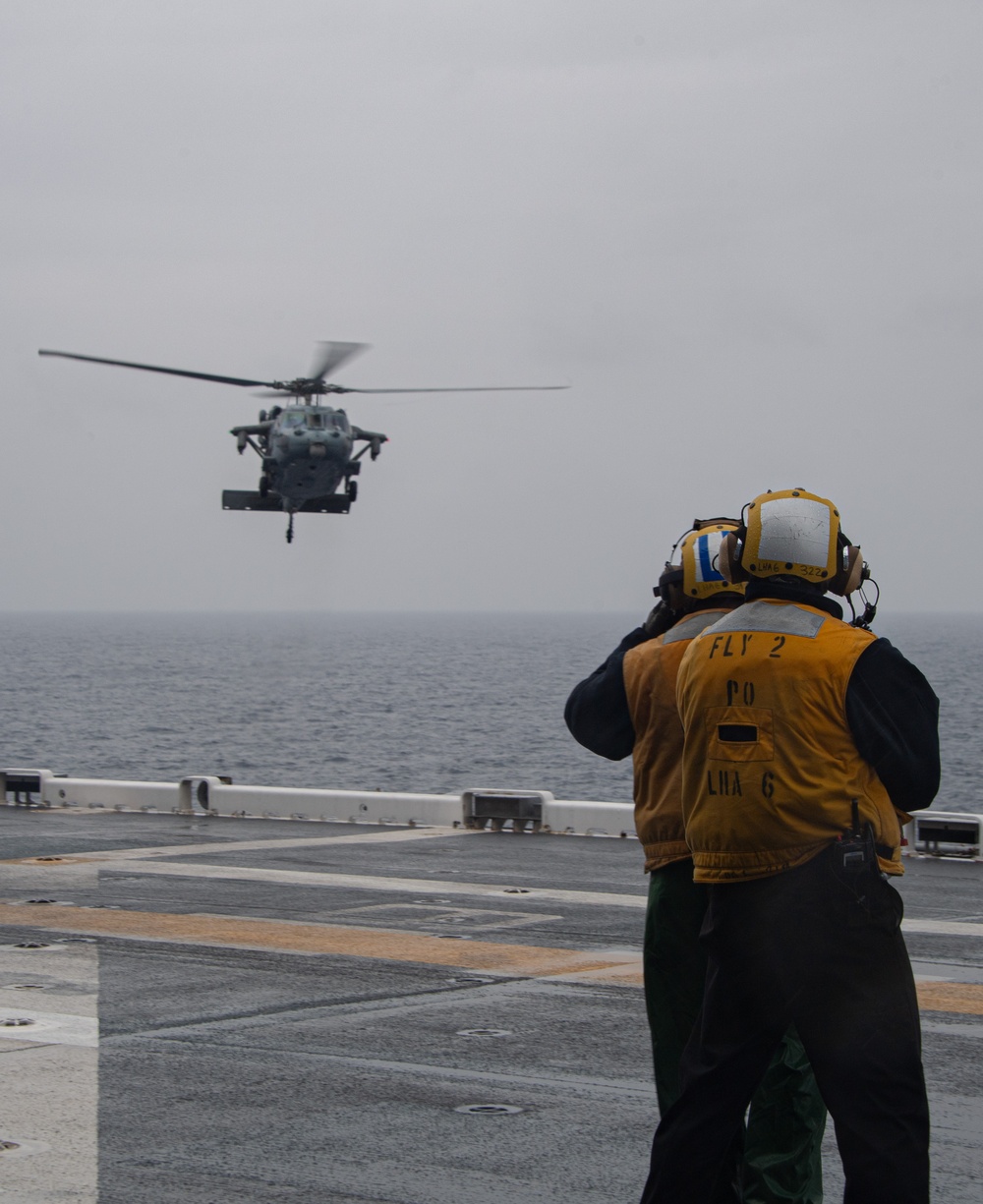 USS America (LHA 6) Conducts Flight Operations