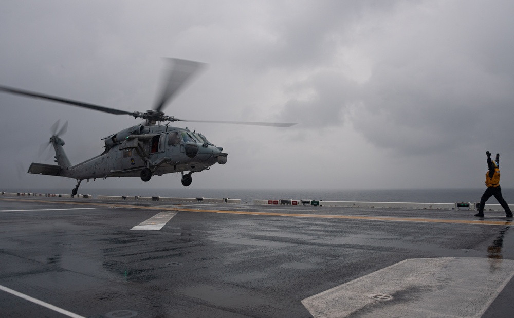 USS America (LHA 6) Conducts Flight Operations