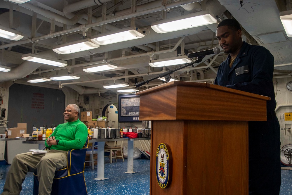 MLK Observation Ceremony aboard USS America (LHA 6)