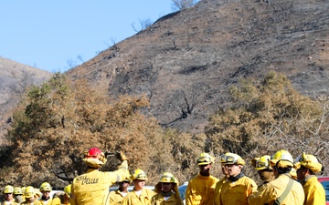 Cal Guard Type II Handcrews Working At The Palisaded Fire