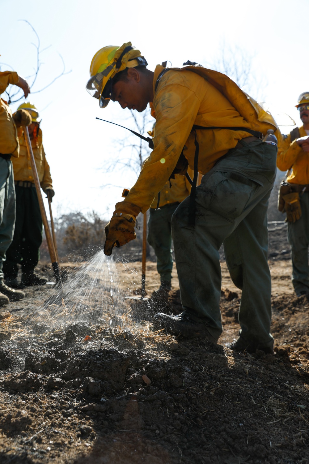 Fire Crews Work On Area Affected By Palisades Fire