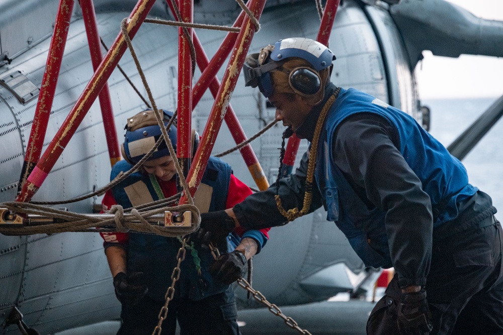 Aircraft Movement aboard USS America (LHA 6)