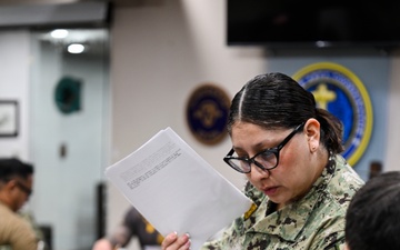 COMLOG WESTPAC Sailors take E-7 Navy-wide advancement exam.