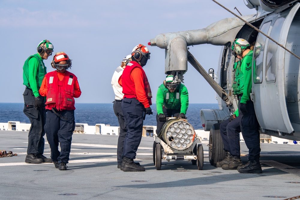 Ordnance Handling aboard USS America (LHA 6)