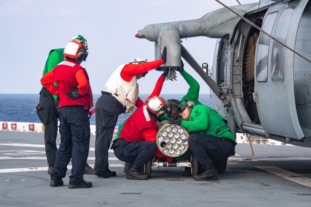 Ordnance Handling aboard USS America (LHA 6)