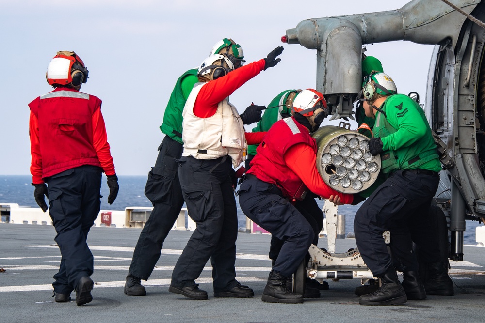 Ordnance Handling aboard USS America (LHA 6)