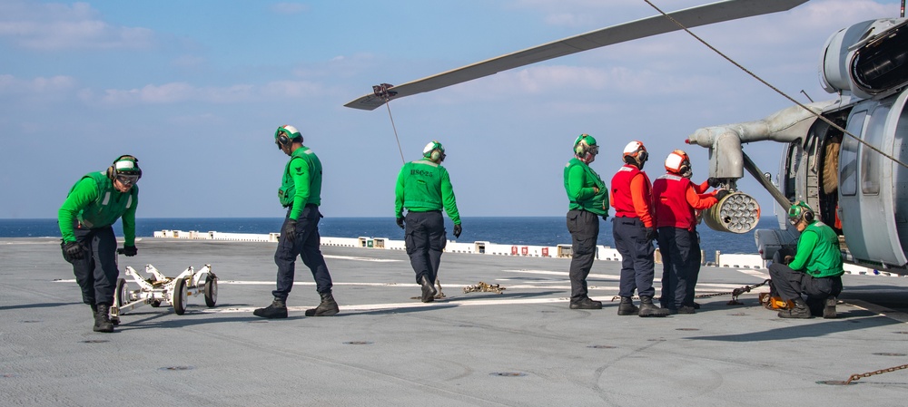 Ordnance Handling aboard USS America (LHA 6)