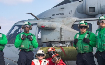 Ordnance Handling aboard USS America (LHA 6)