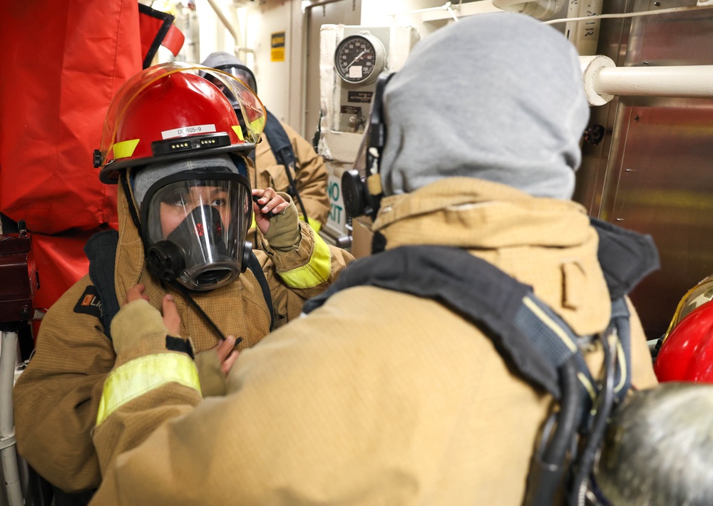 General Quarters Exercise Aboard USS The Sullivans.