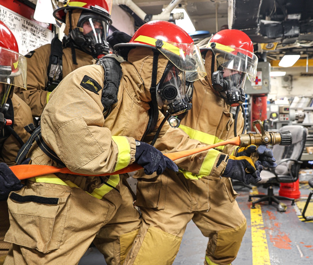 General Quarters Drill Aboard USS The Sullivans.