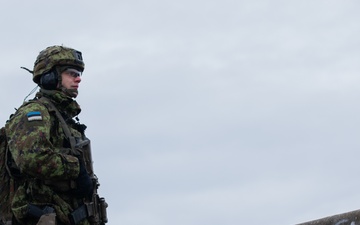 U.S. Soldiers assigned to 2-227th AR and Estonian Forces conduct a Protective Service Detail Training Exercise