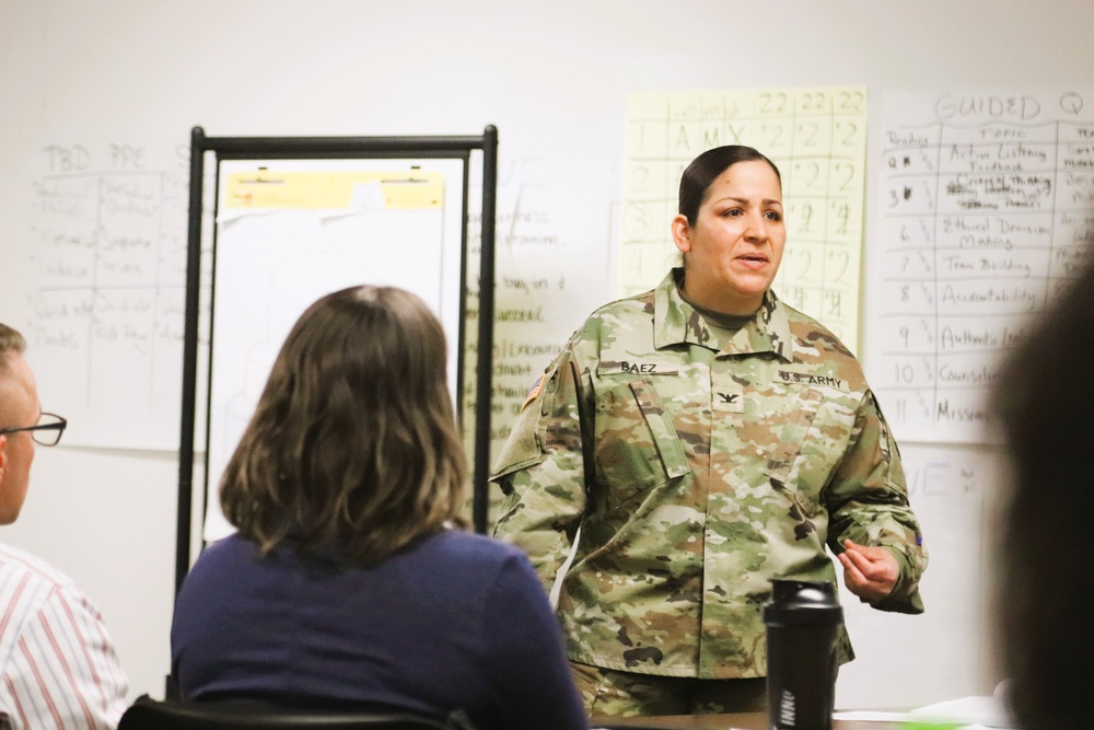 Fort McCoy Garrison command team members hold ‘lunch &amp; learn’ with CES Intermediate Course students