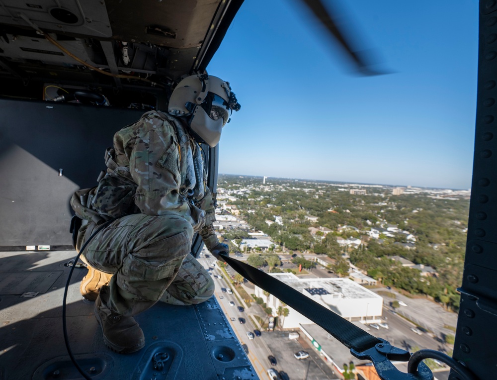 Gasparilla Bowl: USSOCOM Para-Commando team conducts a flyover over Tampa Bay