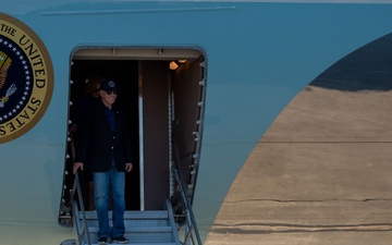 Vandenberg Guardians and Airmen Support the Arrival of Former U.S. President Joe Biden