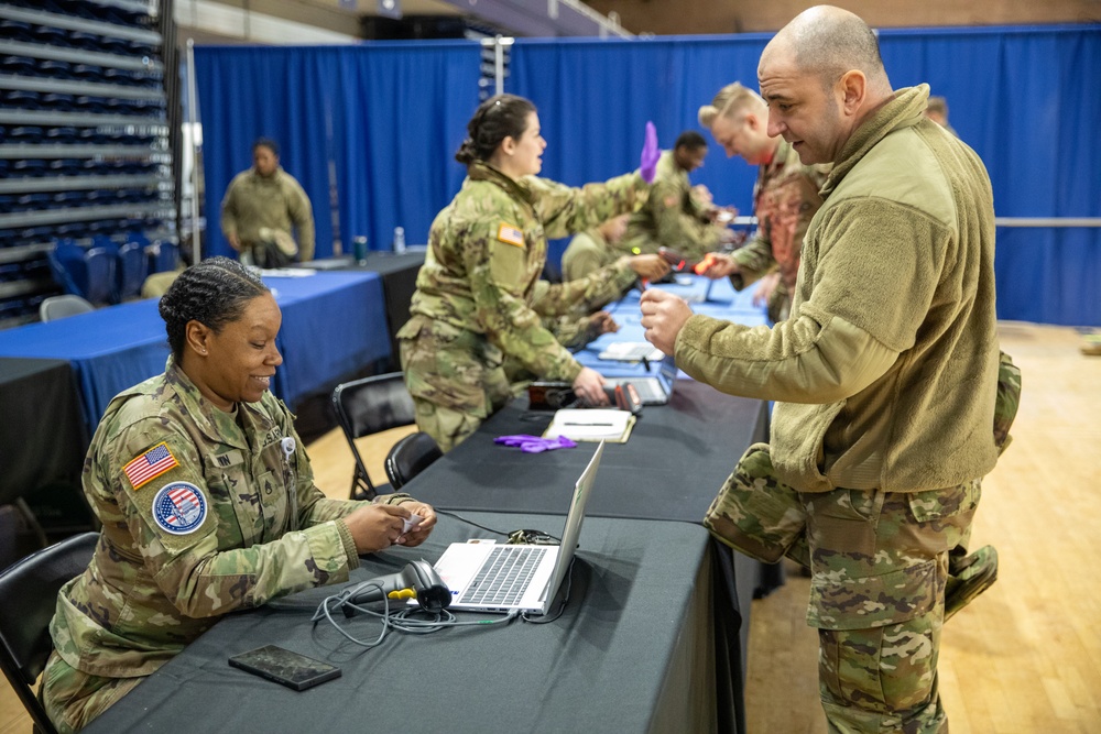 Massachusetts Army National Guard 151st Regional Support Group Out-Processes Soldiers after 60th Presidential Inauguration