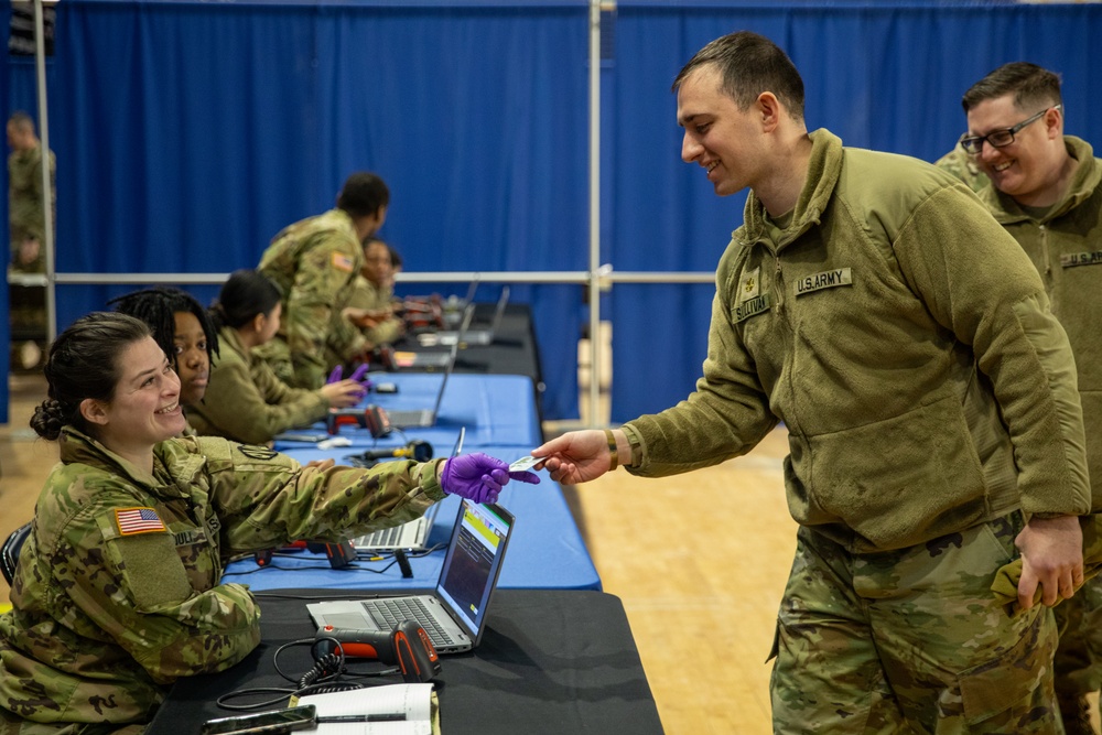 Massachusetts National Guard 151st Regional Support Group Assists with Soldier Out-Processing at D.C. Armory