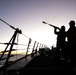 WAYNE E. MEYER SAILORS CONDUCT REPLENISHMENT-AT-SEA