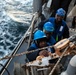 WAYNE E. MEYER SAILORS CONDUCT REPLENISHMENT-AT-SEA