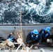 WAYNE E. MEYER SAILORS CONDUCT REPLENISHMENT-AT-SEA