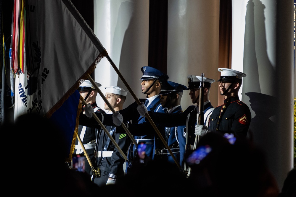 U.S. Joint Forces Color Guard support the 60th Presidential Inauguration