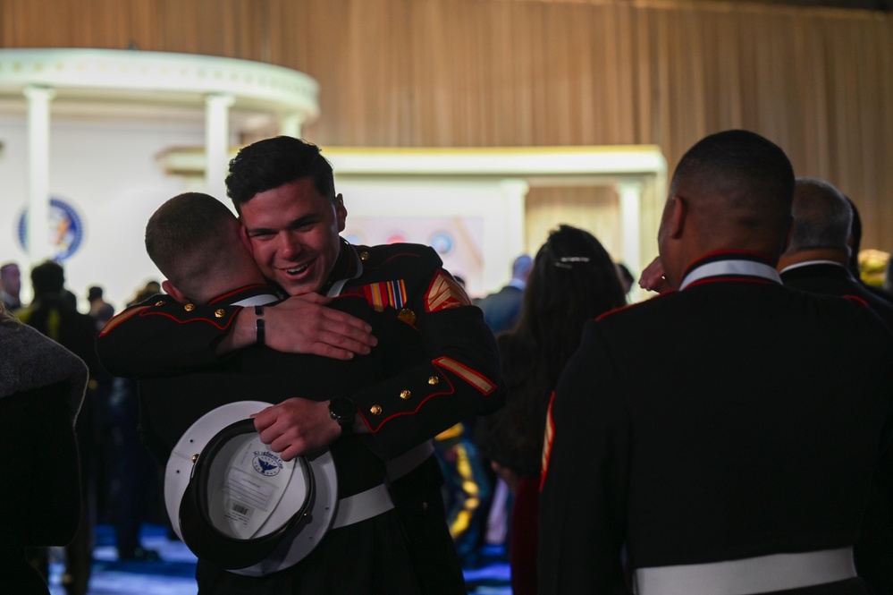 U.S. service members attend Commander in Chief Ball