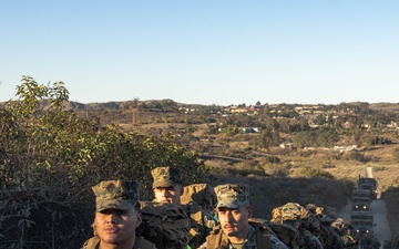 Headquarters and Service Battalion participate in a 5k hike