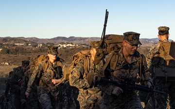 Headquarters and Service Battalion participate in a 5k hike