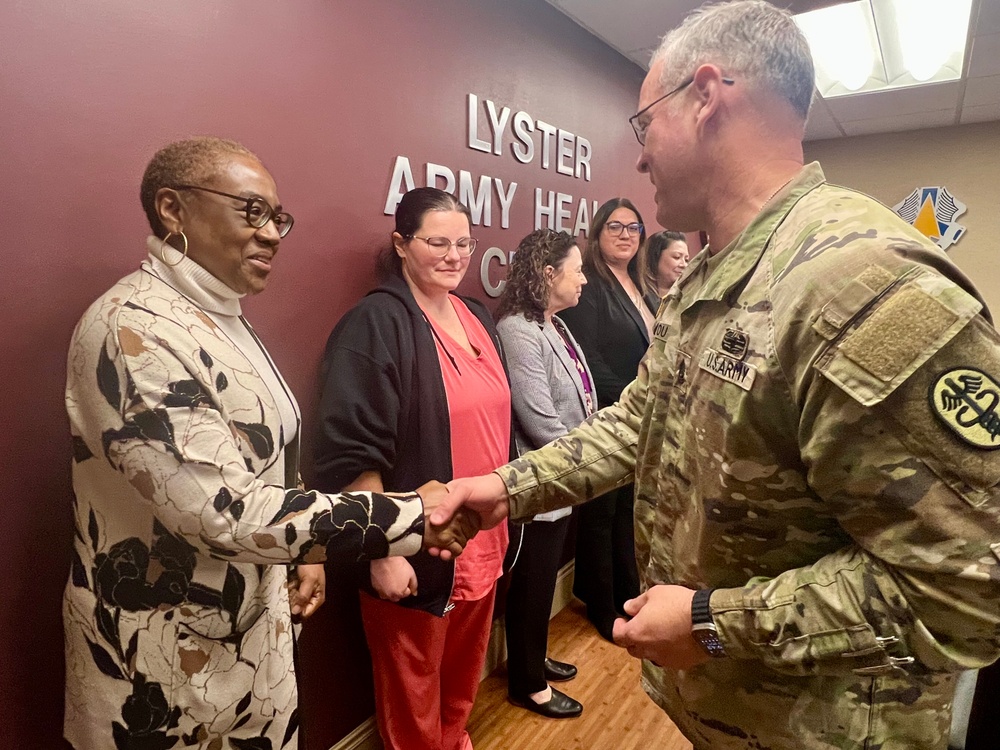 Medical Readiness Command, East leadership visits Lyster AHC