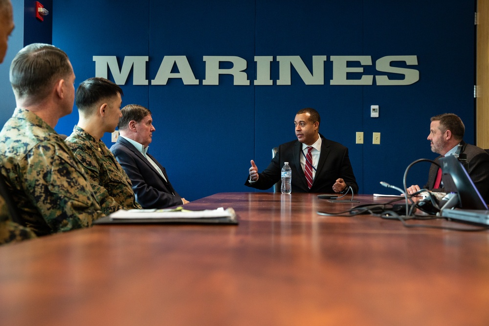 Assistant Secretary of the Navy for Manpower and Reserve Affairs visits Marine Corps Manpower and Reserve Affairs, recognizes talent management and recruiting achievements