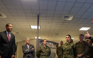 Assistant Secretary of the Navy for Manpower and Reserve Affairs visits Marine Corps Manpower and Reserve Affairs, recognizes talent management and recruiting achievements