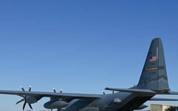 Wisconsin Airmen load C-130s in preparation for Sentry Savannah exercise