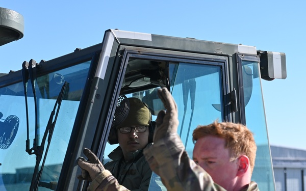 Wisconsin Airmen load C-130s in preparation for Sentry Savannah exercise