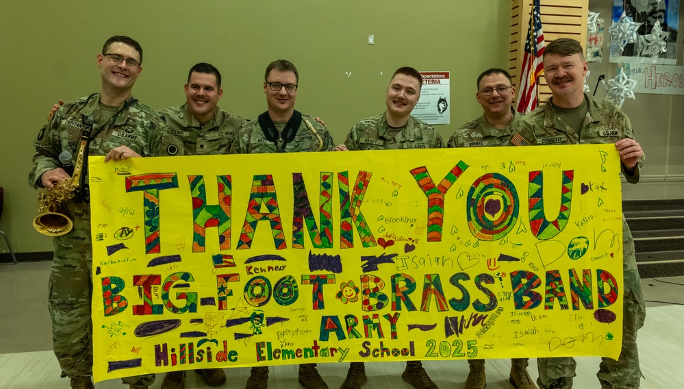 America's First Corps Bandsmen Perform at Hillside Elementary School at JBLM, WA