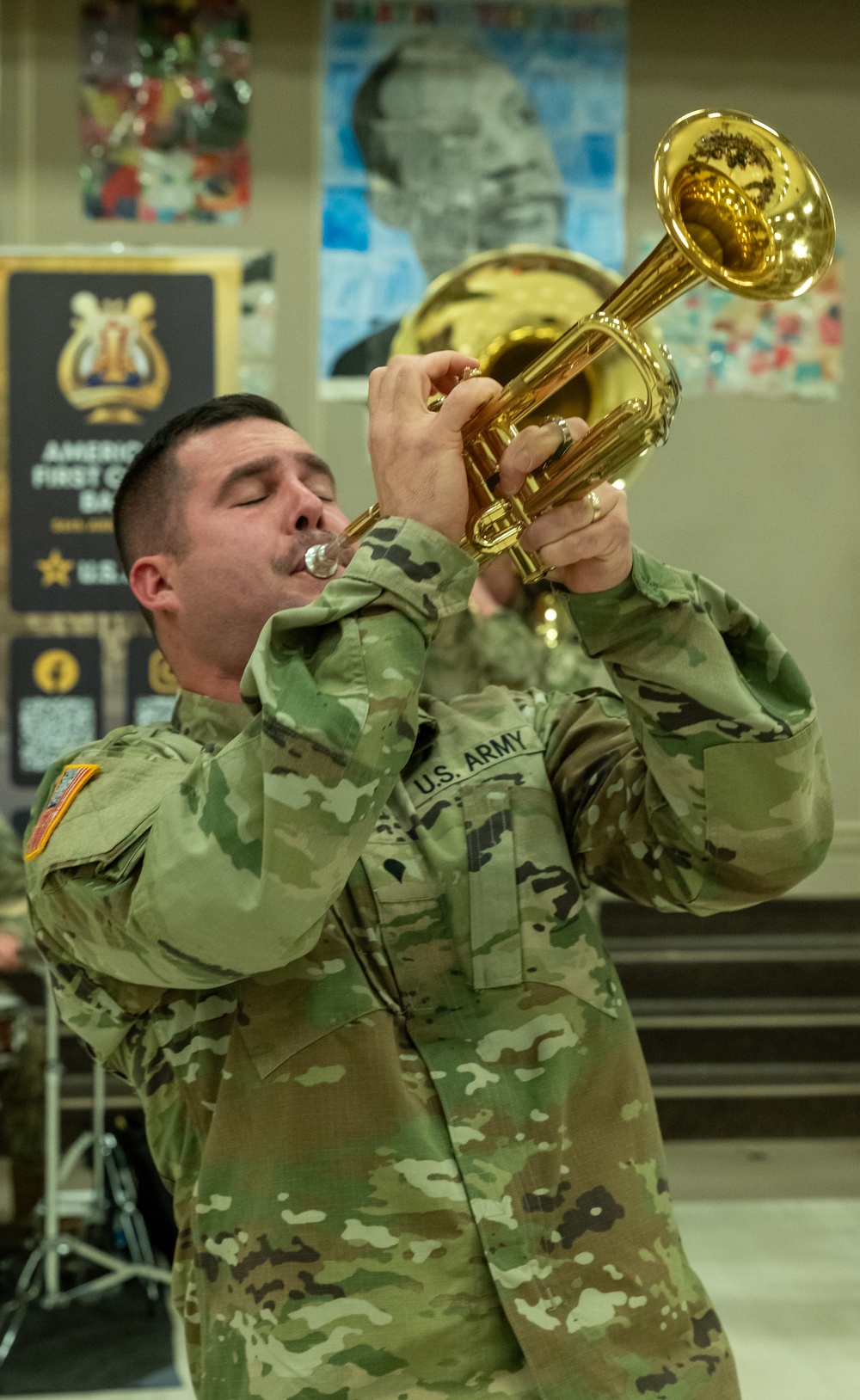 America's First Corps Bandsmen Perform at Hillside Elementary School at JBLM, WA