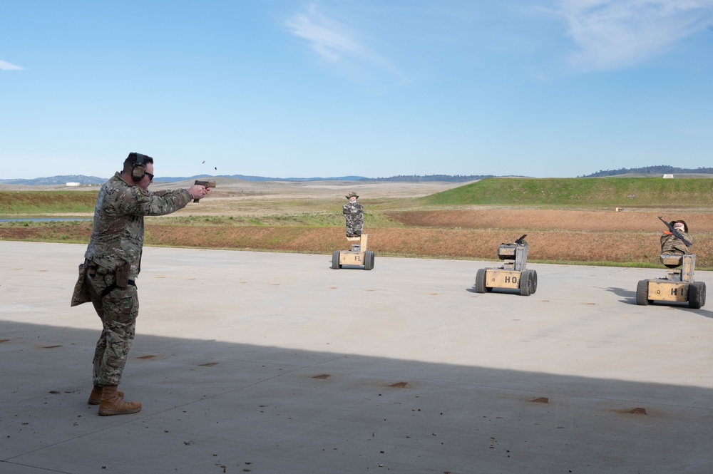 Beale defenders train on autonomous targets at the range