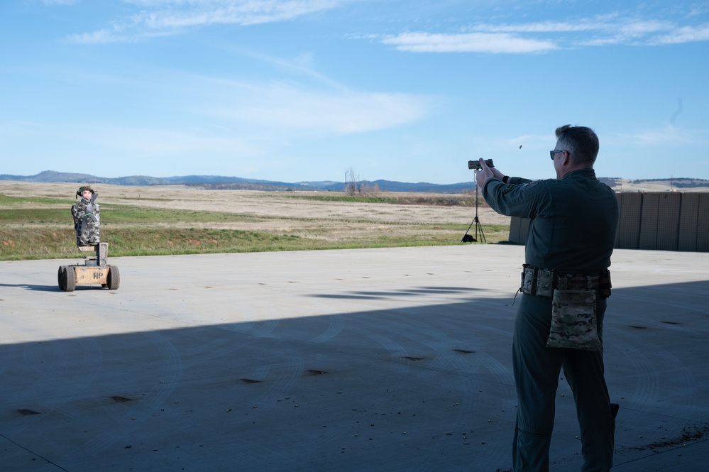 Beale defenders train on autonomous targets at the range