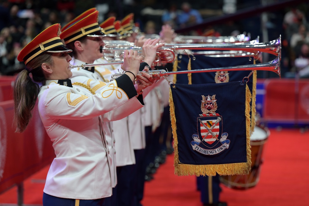 Service members participate in inaugural parade